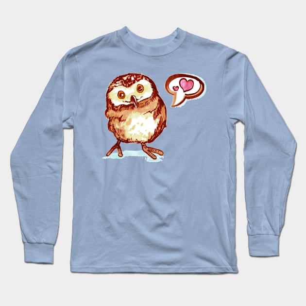 Baby's First Owl Long Sleeve T-Shirt by FishWithATopHat